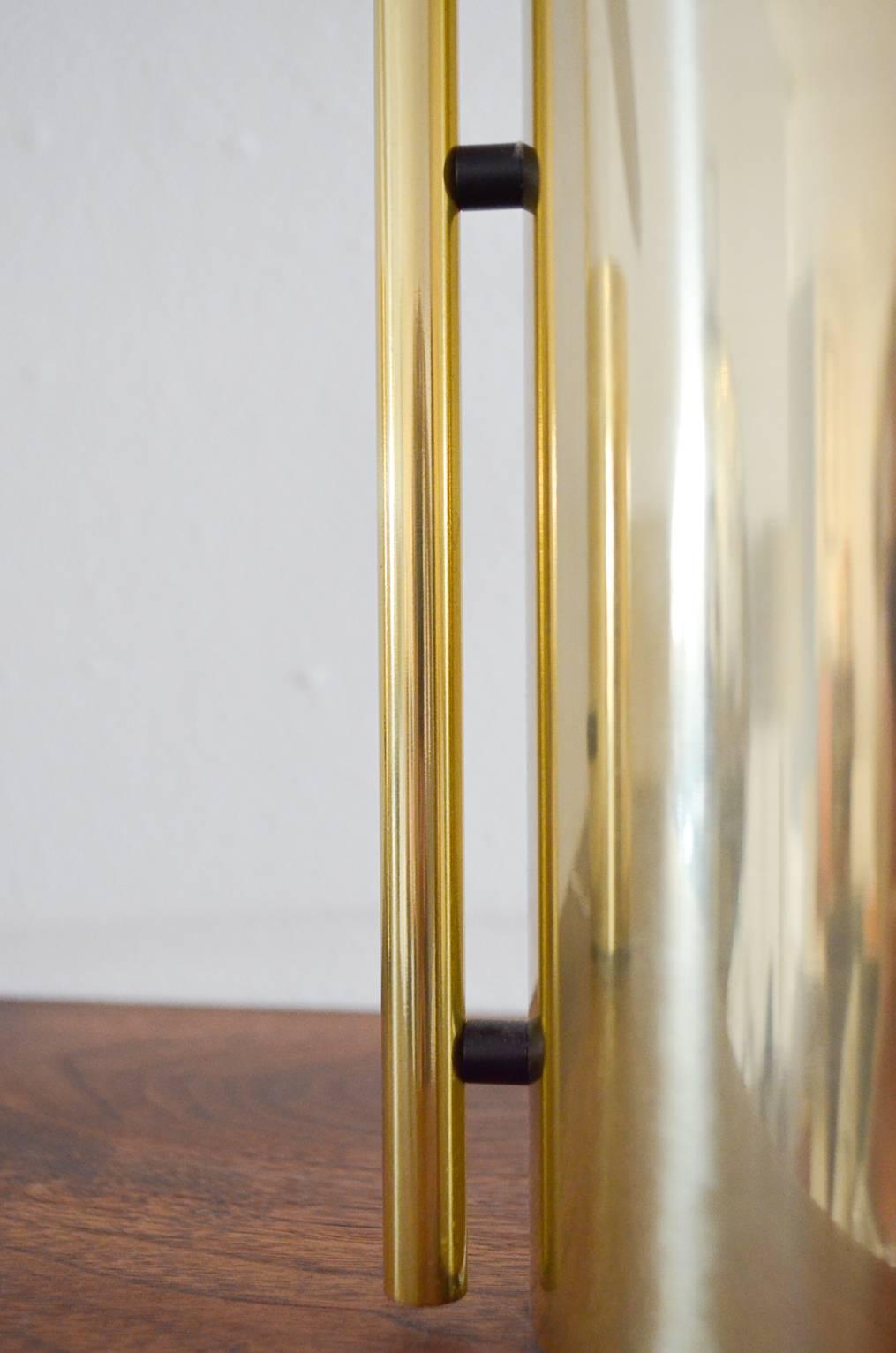 Late 20th Century Rare Pair of Brass George Nelson 'Half-Nelson' Table Lamps