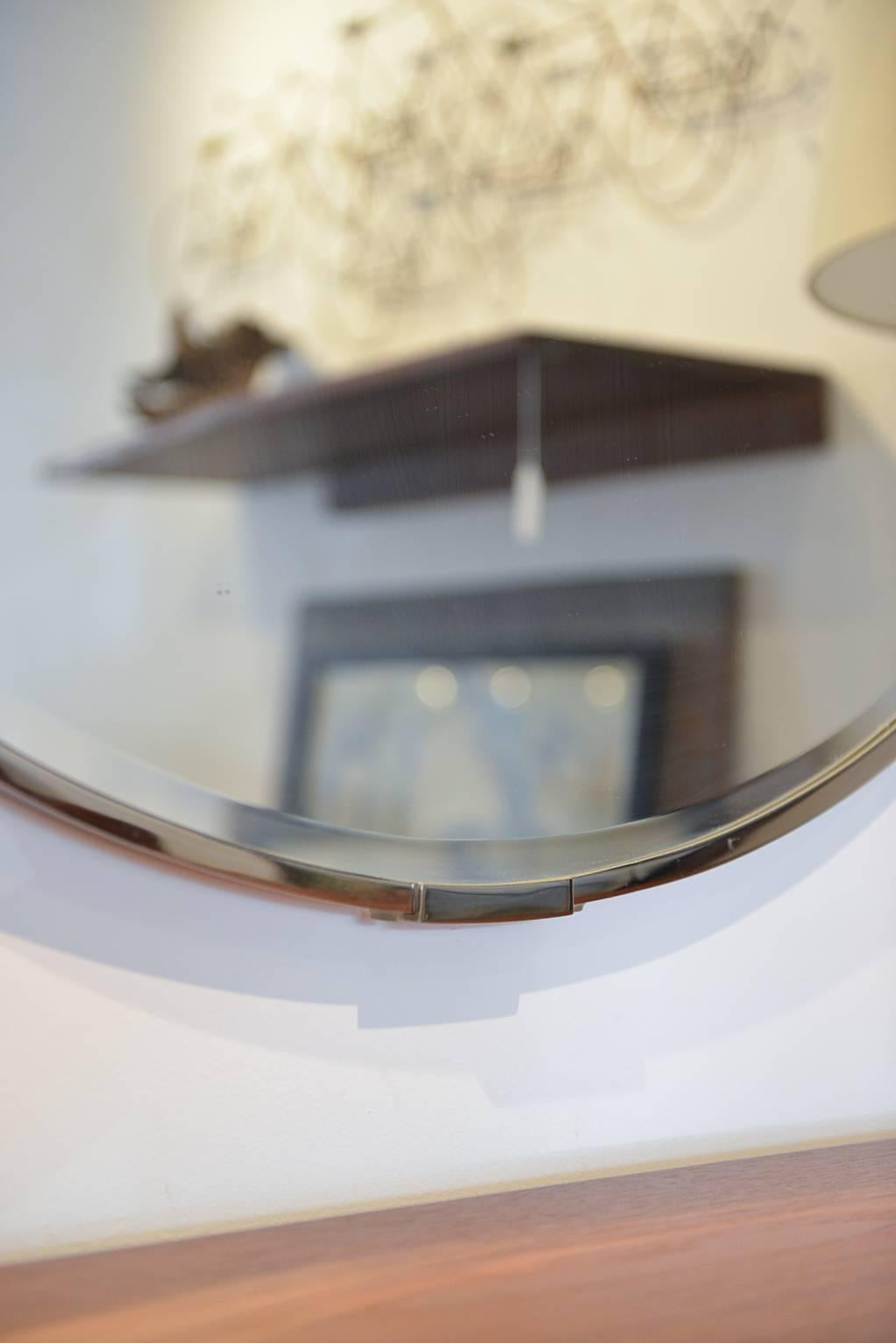 American Beveled Glass and Chrome Mirror