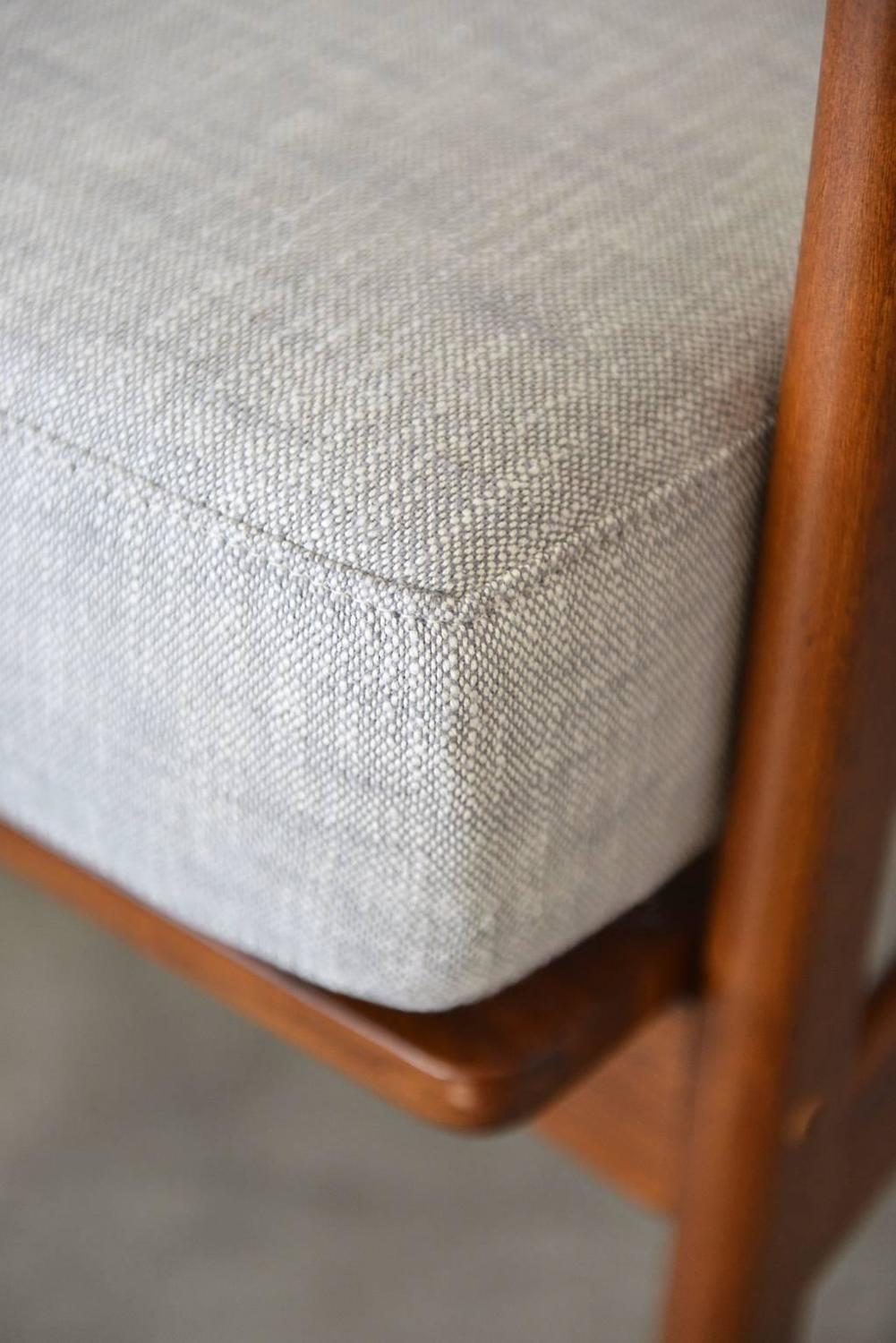 Sculpted Walnut Spindle Back Lounge Chair For Sale at 1stdibs