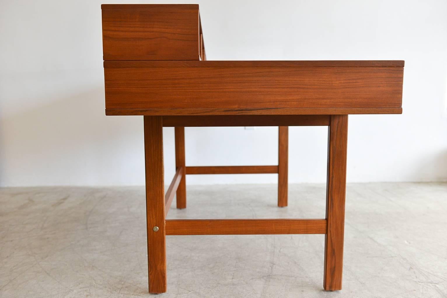 Scandinavian Modern Teak Flip-Top Partners Desk by Jens Quistgaard for Peter Løvig, circa 1960