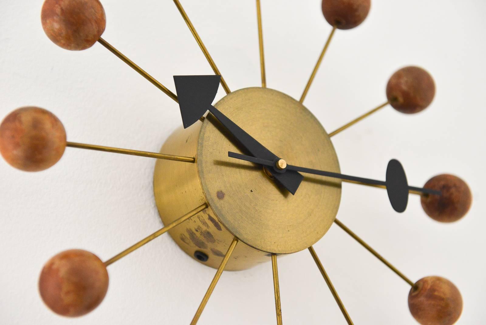 Mid-Century Modern Early Original George Nelson for Howard Miller Ball Clock