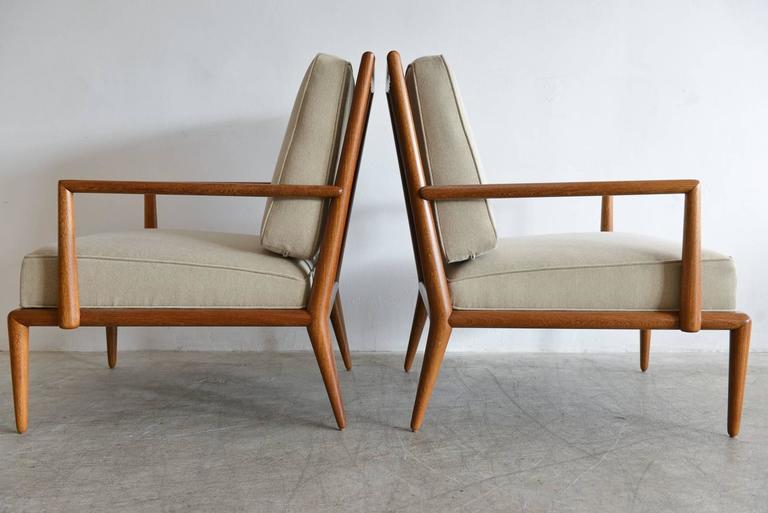 Pair of T.H. Robsjohn Gibbings Spindle Back Lounge Chairs circa