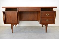 Walnut Floating Top Desk by Hooker