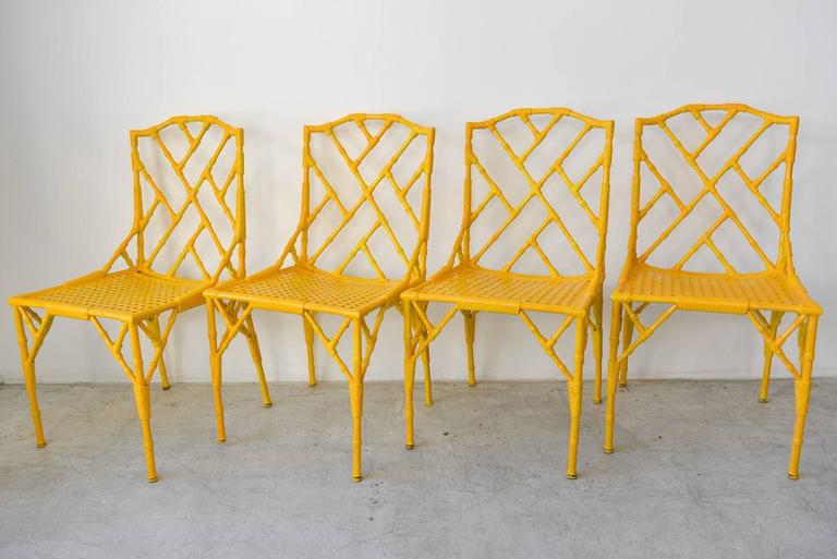 Faux Bamboo Patio Set With Table And Four Chairs By Venemen For Faux Bamboo Patio Set With Table And Four Chairs By Venemen 3