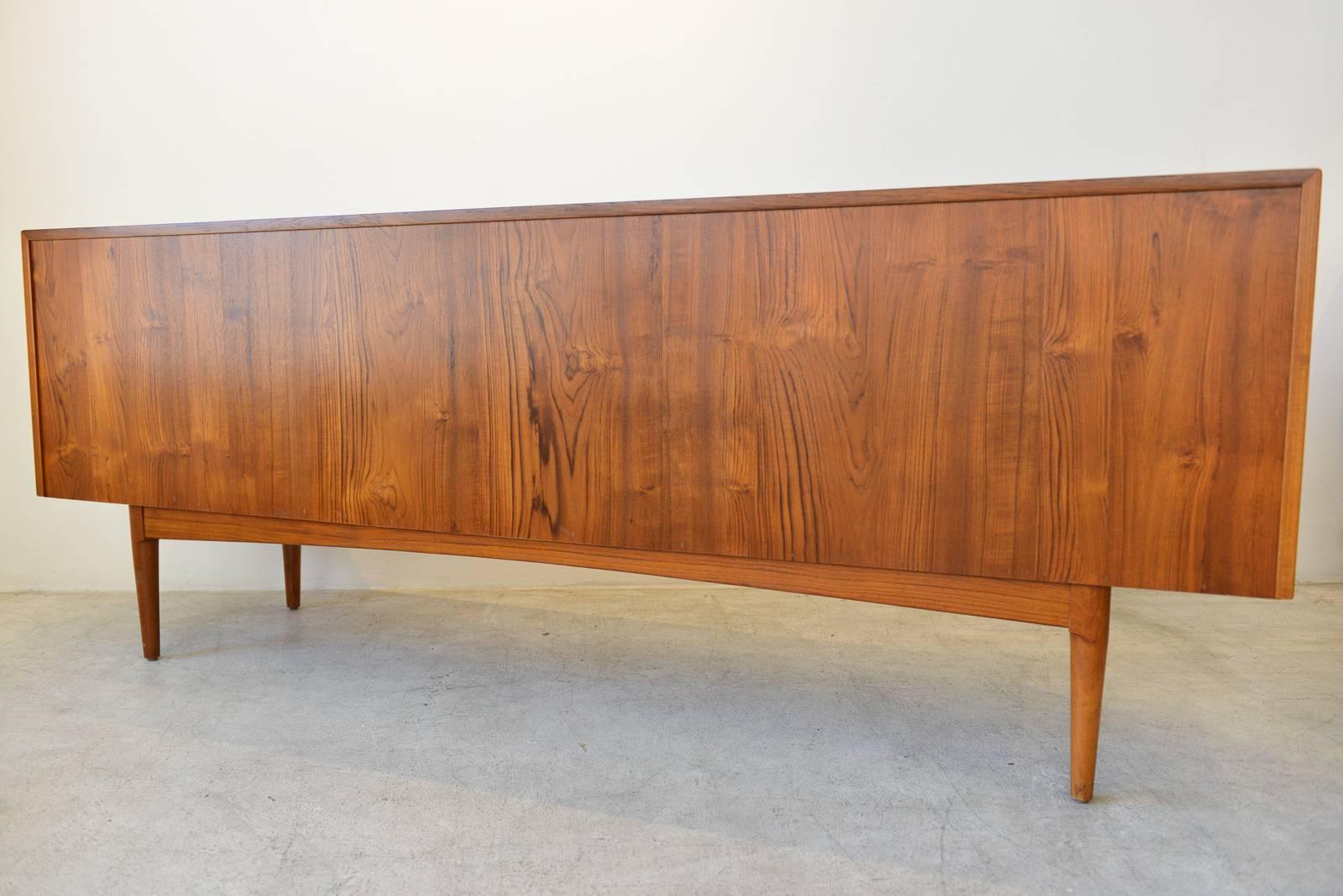 Danish Bernhard Pedersen & Sons Tambour Door Credenza, circa 1965