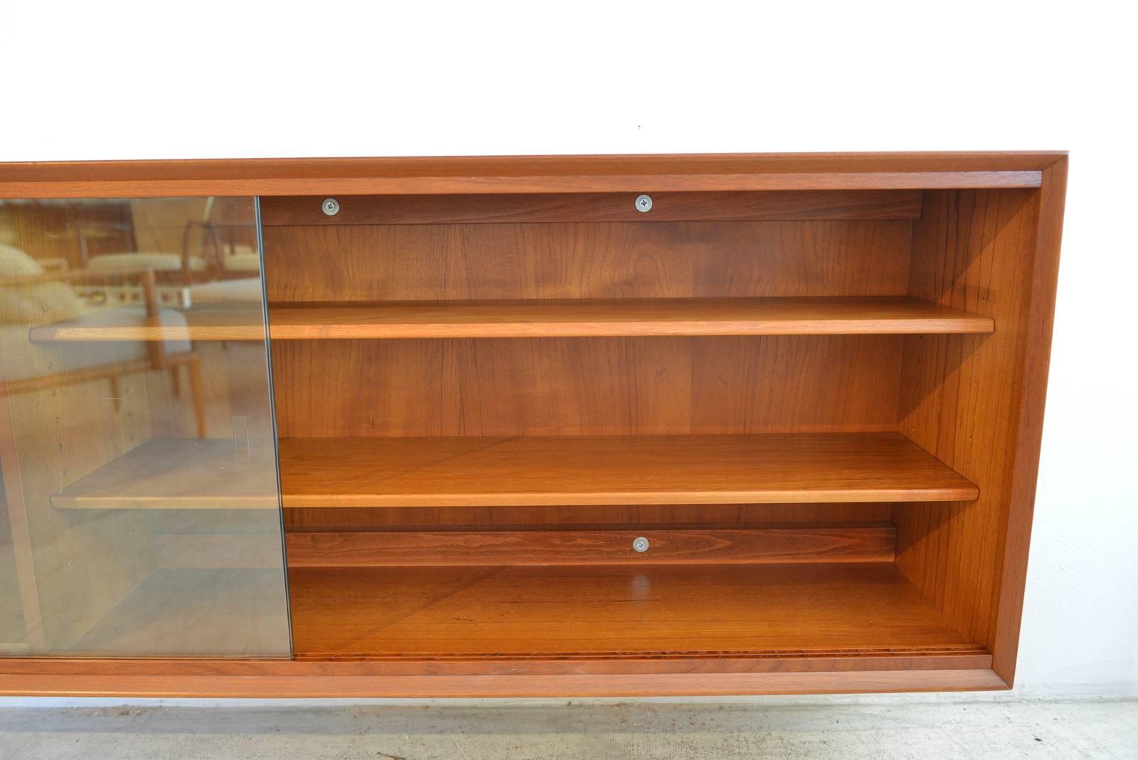 Teak Floating Cabinet by Gunni Omann, circa 1960 In Excellent Condition In Costa Mesa, CA