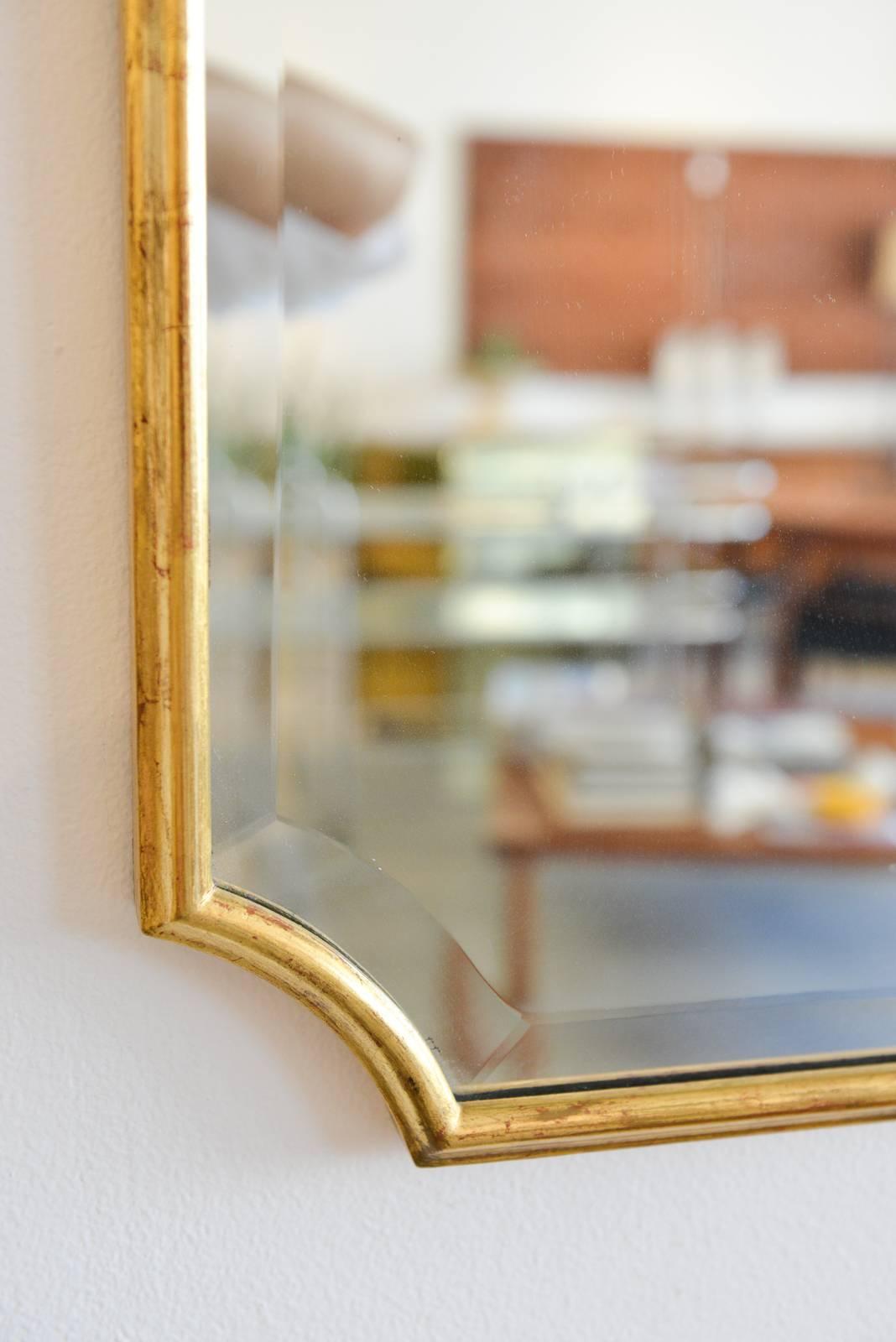 Friedman Brothers Gold Gilt Mirror, circa 1960 In Good Condition In Costa Mesa, CA