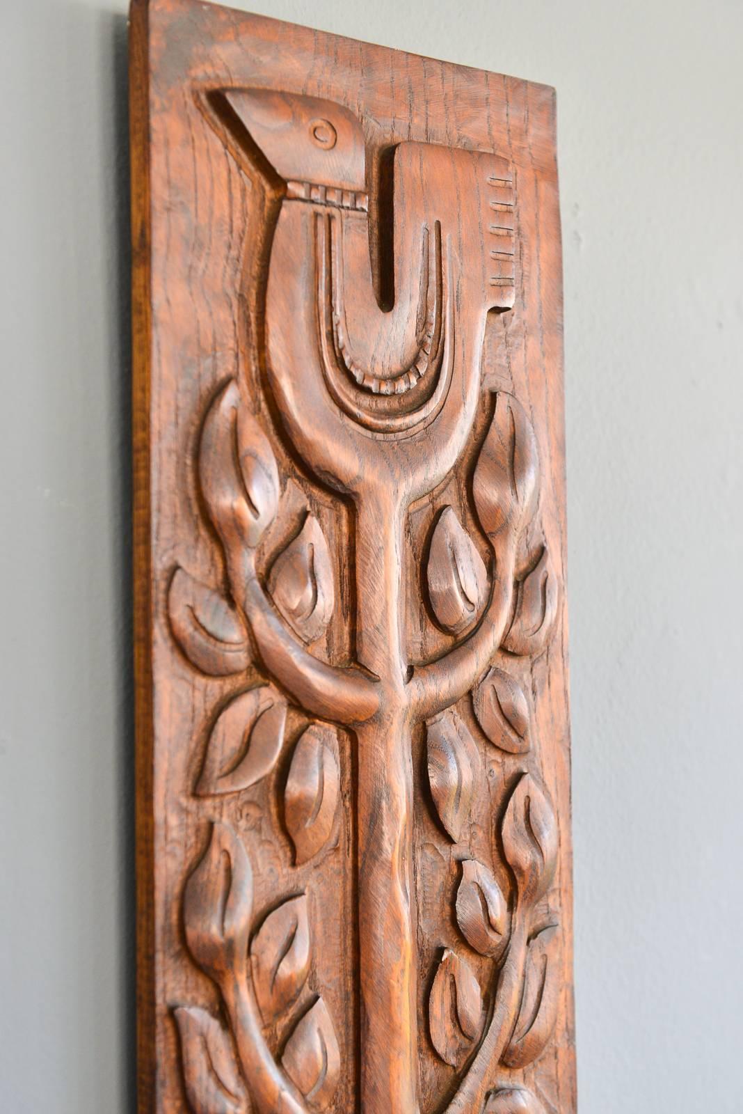 Evelyn Ackerman wood panelcarve title 'Tree of Life', circa 1965

Original, excellent condition with makers mark on reverse. 

Measures: 36