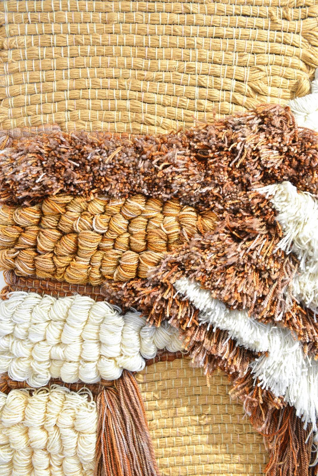 Late 20th Century Large Fiber Art Weaving, circa 1970