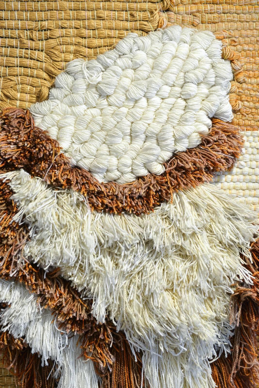 Large Fiber Art Weaving, circa 1970 In Excellent Condition In Costa Mesa, CA