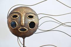 Modernist Face Sculpture by Emaus, circa 1965