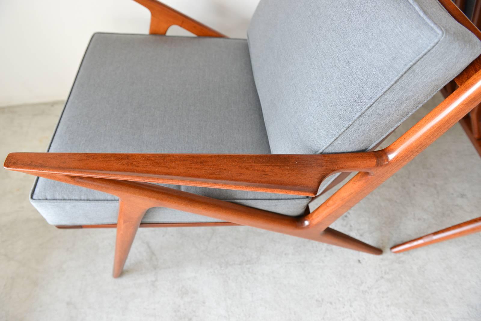 Pair of Original Poul Jensen 'Z' Chairs by Selig, circa 1960 at 1stDibs