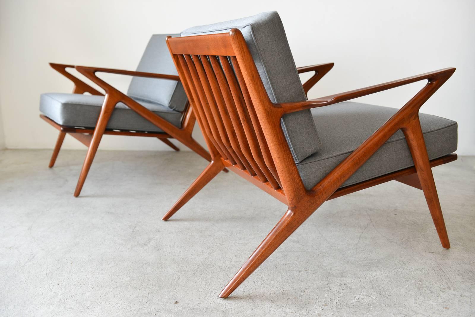 Pair Of Original Poul Jensen Z Chairs By Selig Circa 1960 At 1stdibs