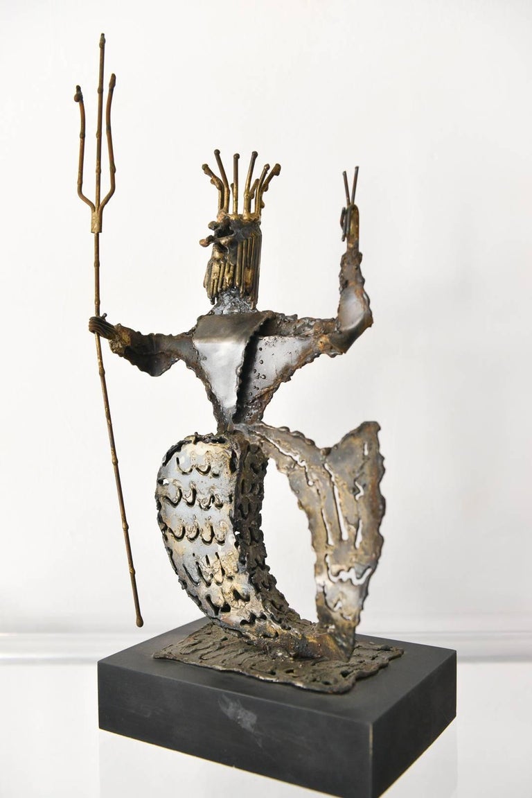 Metal Neptune Sculpture by California Artist Jack Hanson