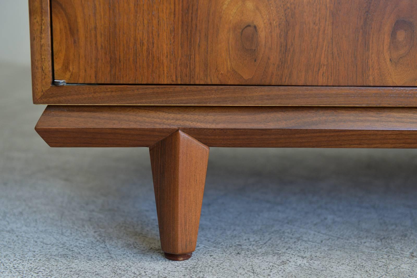 Late 20th Century Walnut and Enameled Two-Door Dresser by Cal Mode, circa 1970