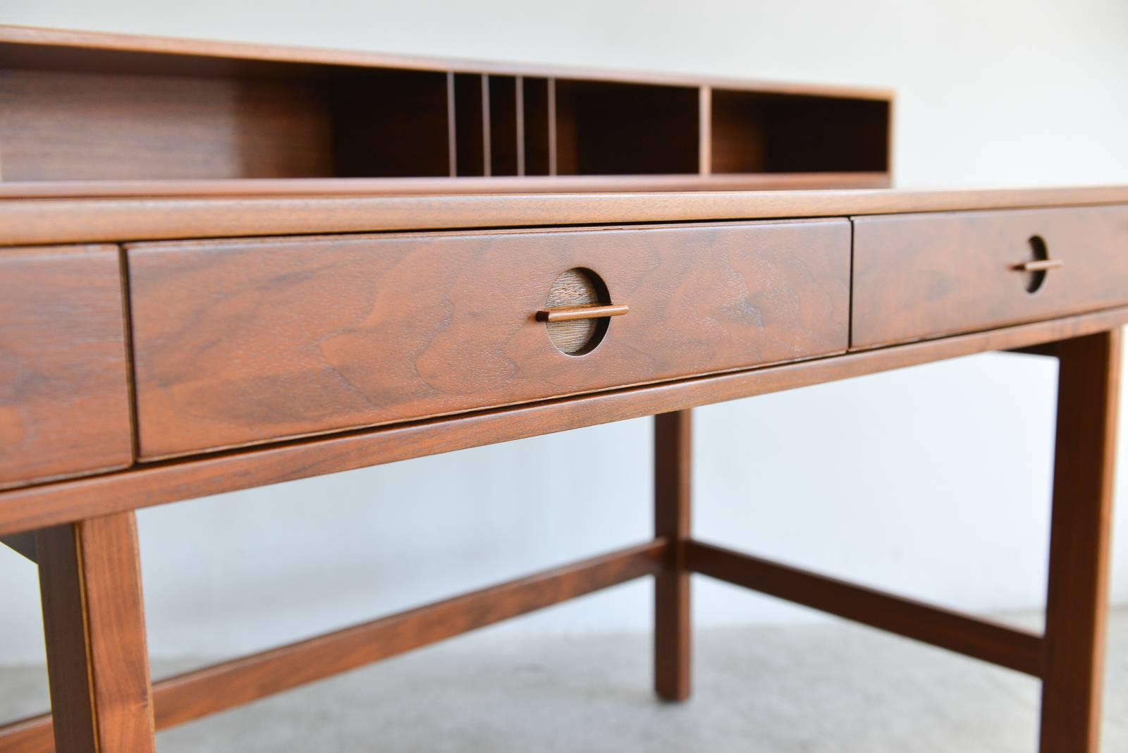 Scandinavian Modern Walnut Partners Desk by Jens Quistgaard for Lovig, 1971