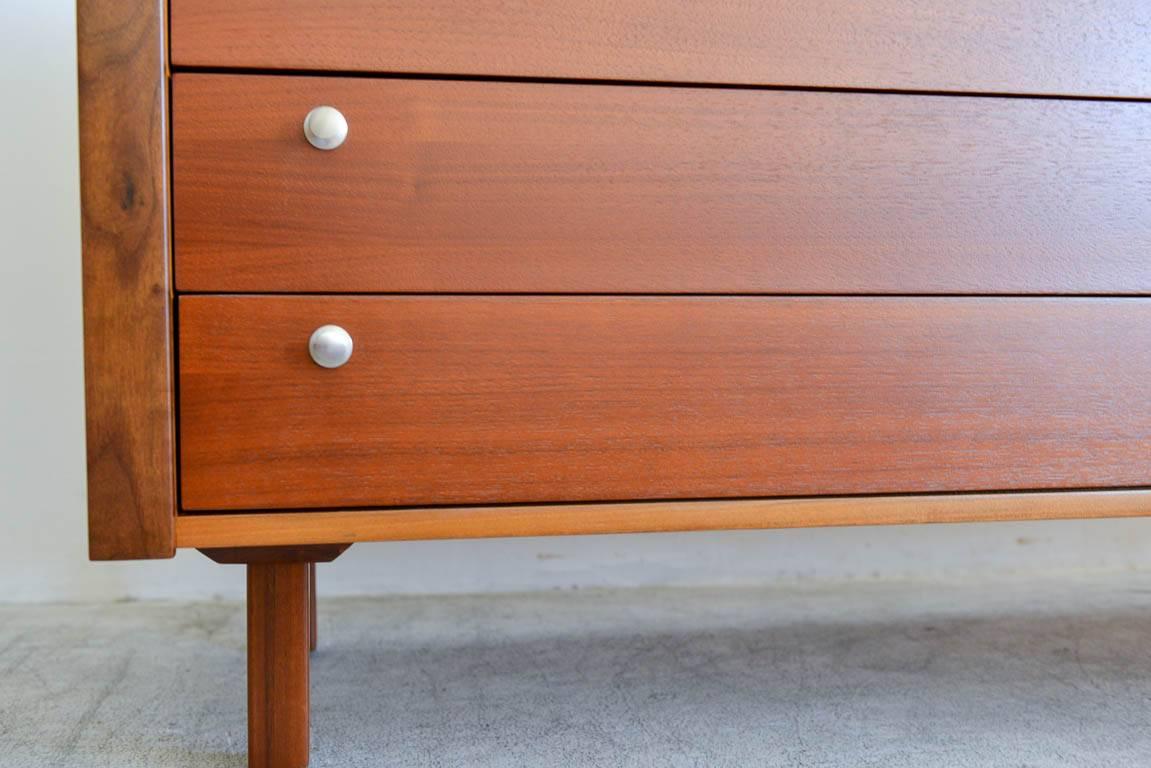 Mid-20th Century Martin Borenstein for Modular Walnut Dresser or Credenza, circa 1960