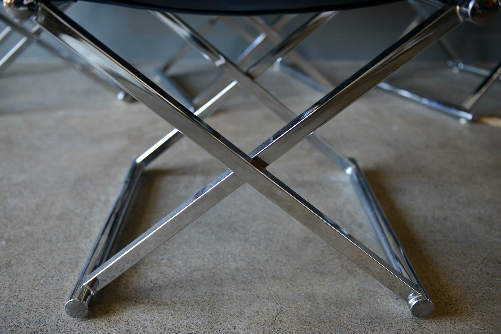 Vintage Chrome And Leather Directors Chairs Circa 1970 At 1stdibs