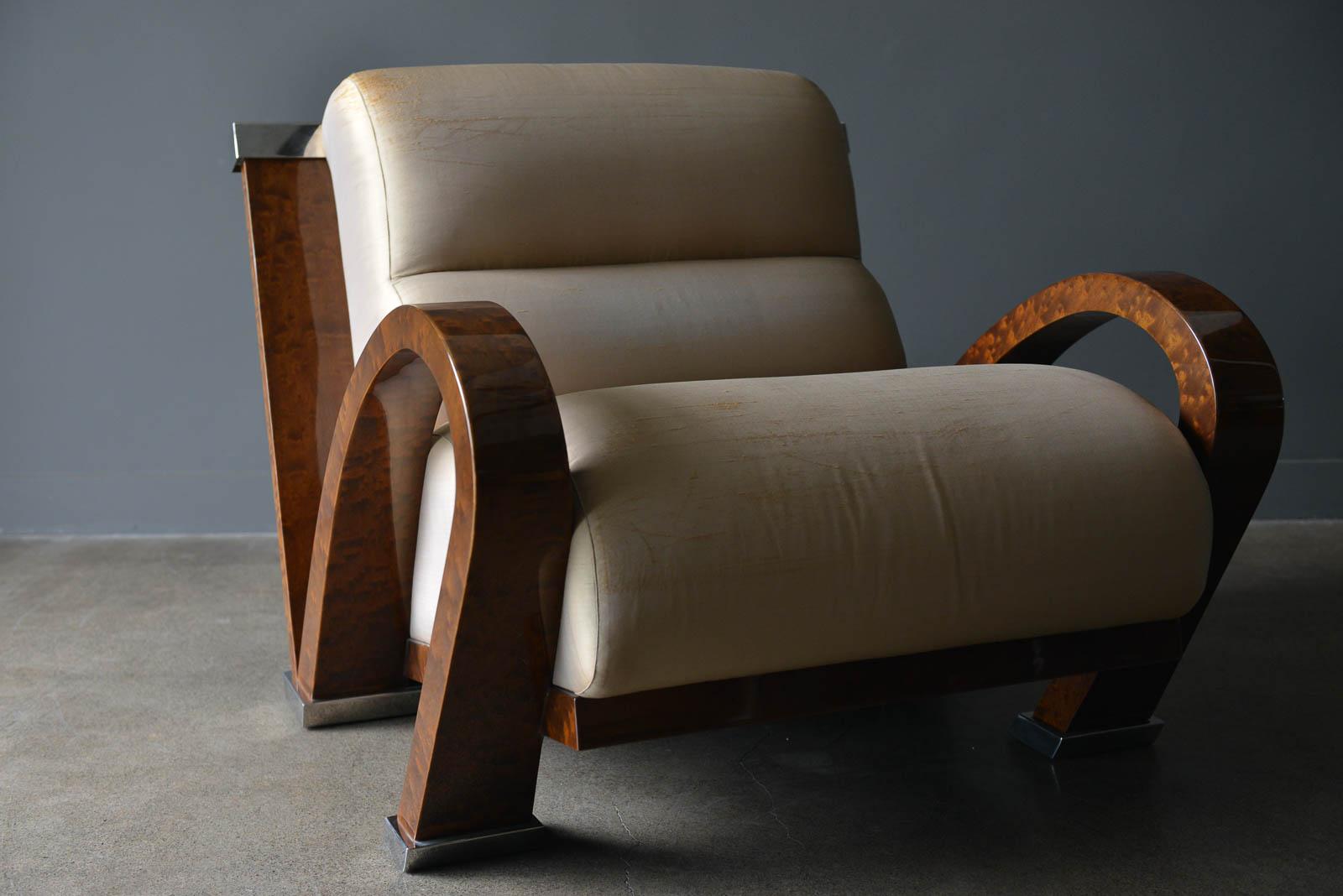 Enrique Garcel for Pace Bamboo and Chrome Lounge Chairs, circa 1970 4