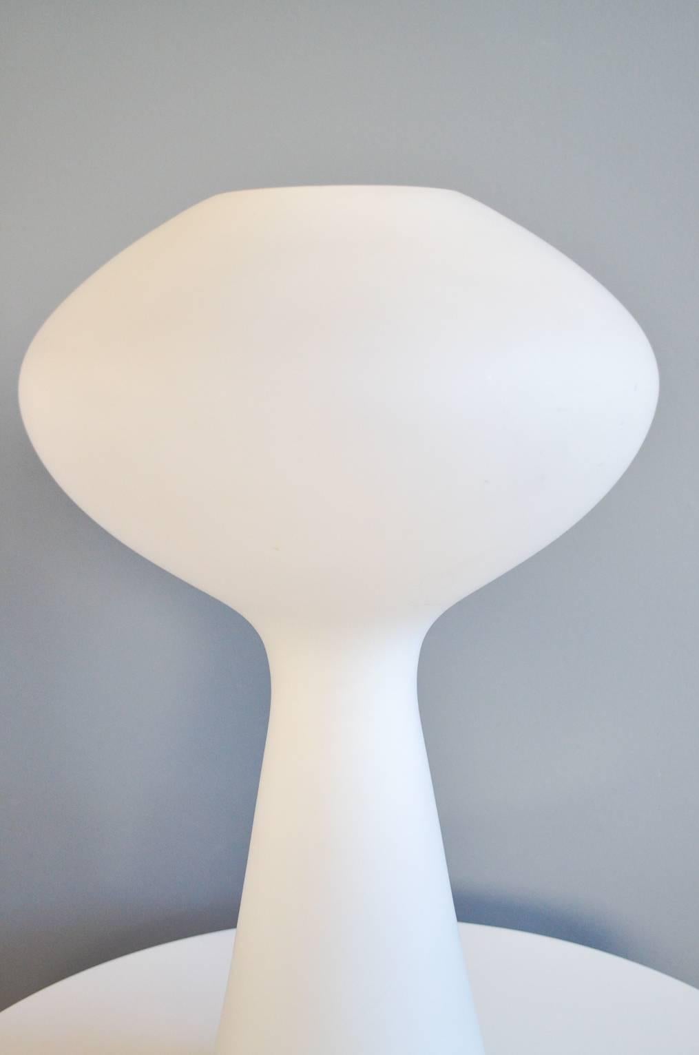 Scandinavian Modern Opaque Blown Glass Lamp by Lisa Johansson-Pape