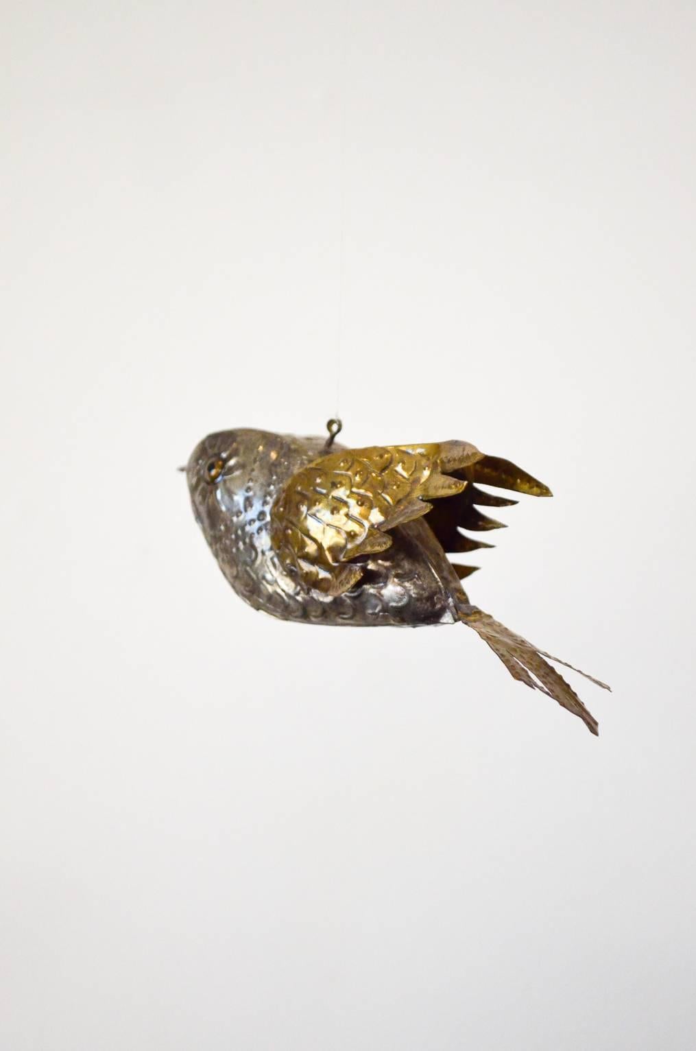 Hand-Hammered Bird Mobile by Sergio Bustamante In Excellent Condition In Costa Mesa, CA