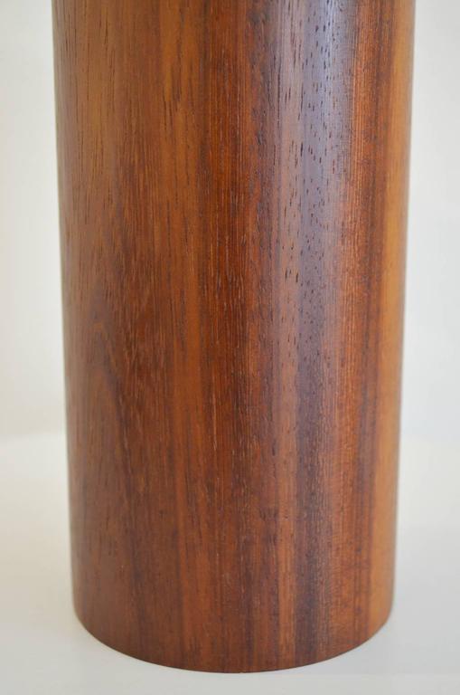 Danish Modern Solid Teak Column Lamp at 1stdibs