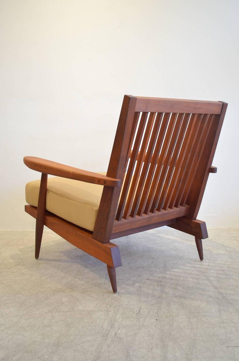 Nakashima Walnut Spindle Back Lounge Chair at 1stdibs