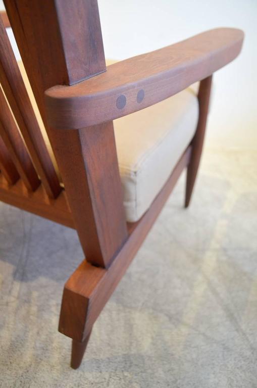 Nakashima Walnut Spindle Back Lounge Chair at 1stDibs