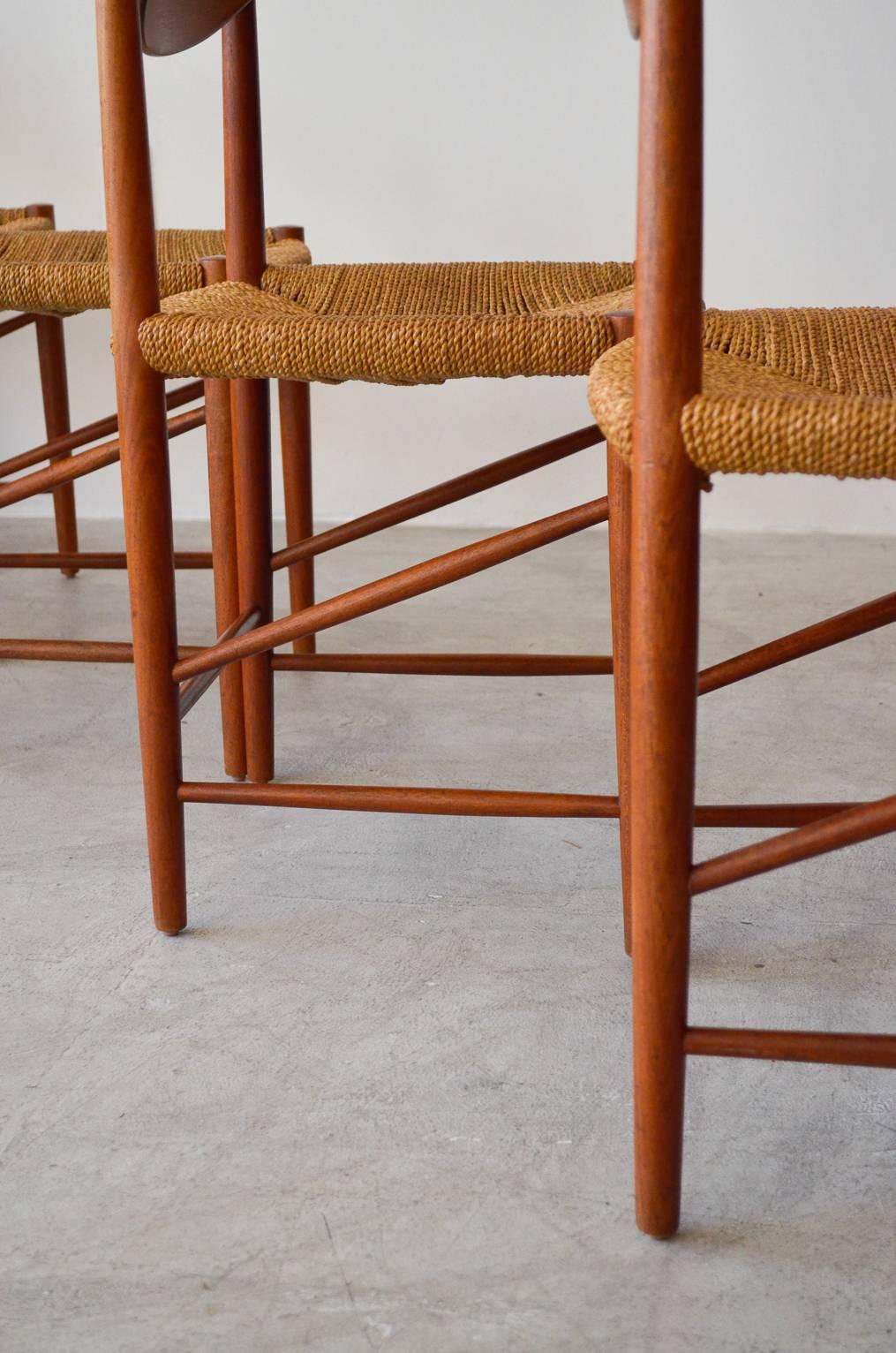 Mid-20th Century Peter Hvidt & Orla Mølgaard Nielsen Sculpted Teak Dining Chairs