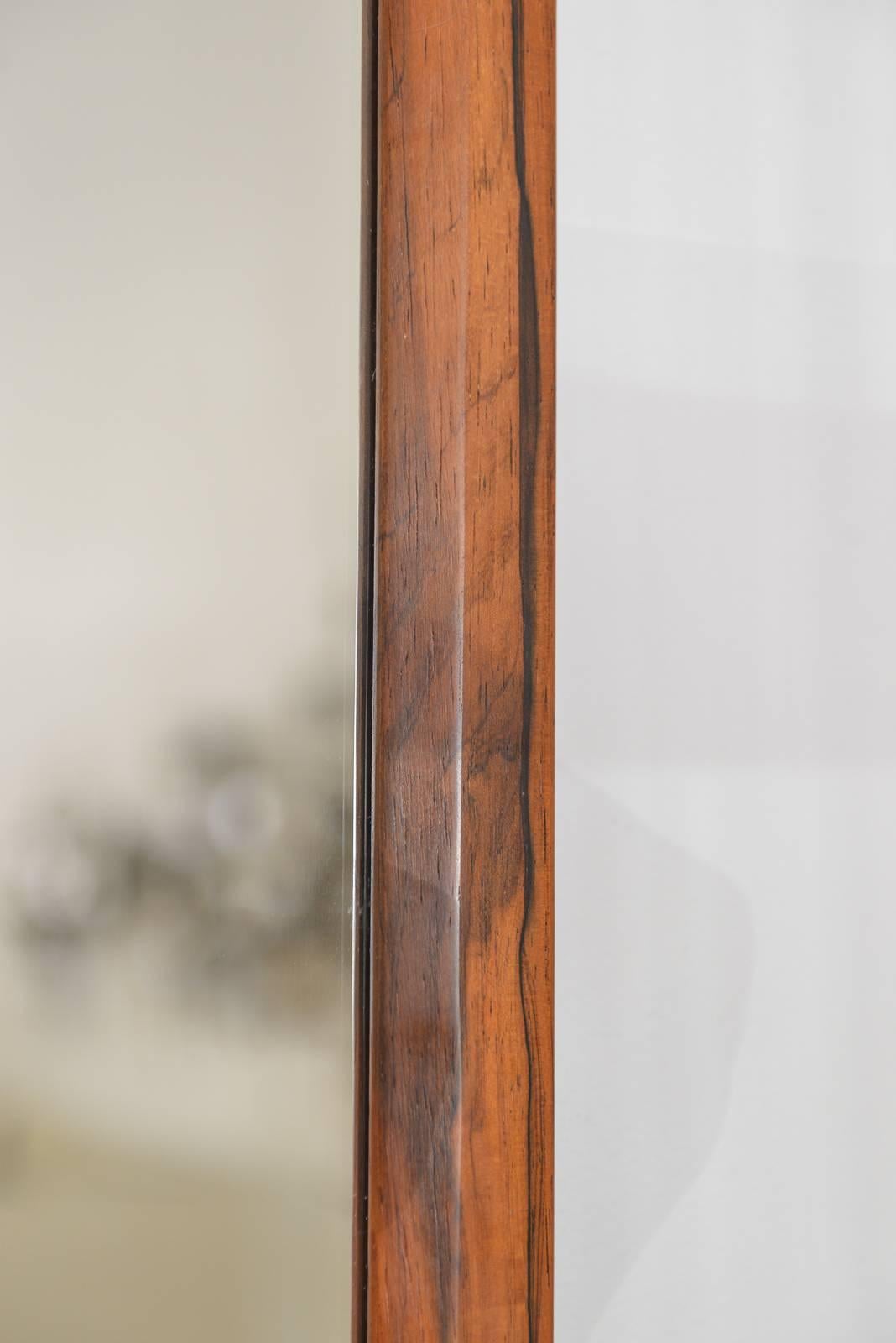 Scandinavian Modern Large Danish Rosewood Mirror by Aksel Kjersgaard Odder, Model 168, circa 1965