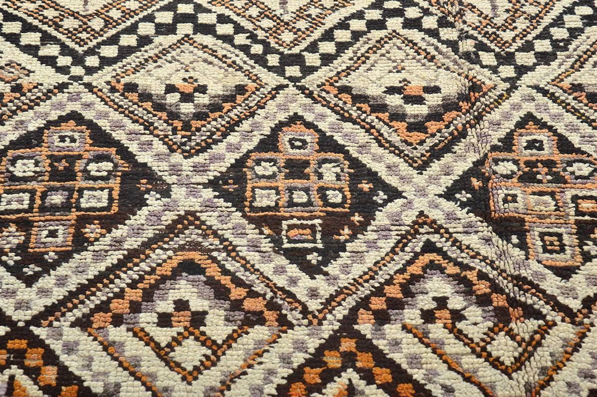 1950s Ait Youssi Tribe Moroccan Rug For Sale 1