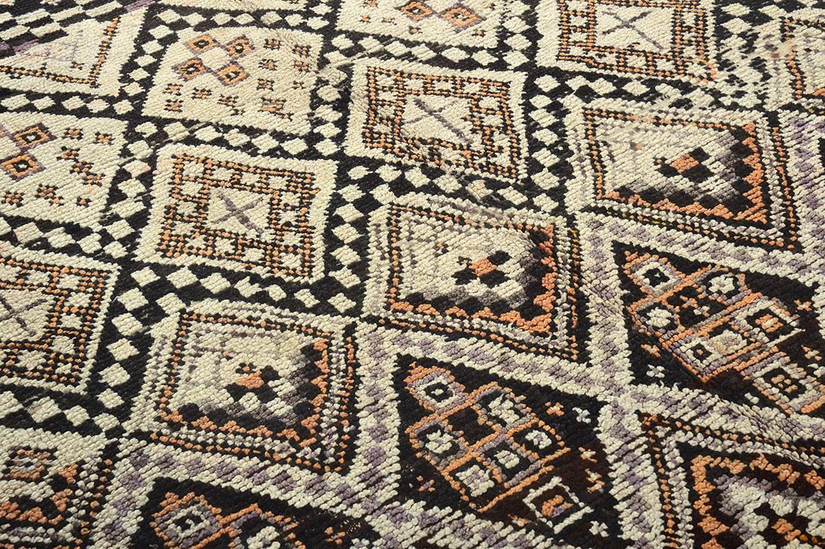 Wool 1950s Ait Youssi Tribe Moroccan Rug For Sale