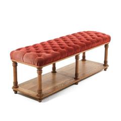 French Oak Fireplace Bench