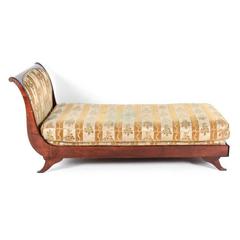 French Mahogany Lit de Repos or Chaise Longue from France. C.1880