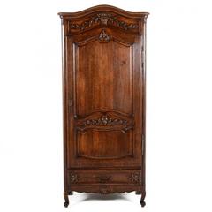 Vintage Louis XV-Style Country French Armoire