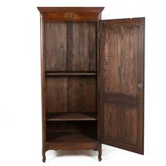 Oak Panelled Single-Door Armoire, Circa 1940