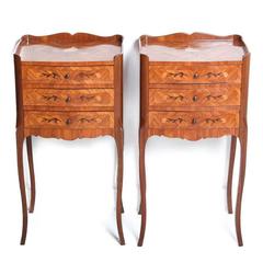 French Marquetry Nightstands