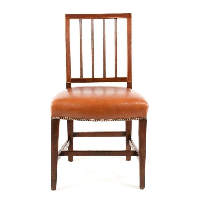 Set of Ten Georgian Period Mahogany Chairs with Two Carvers In Excellent Condition In Vancouver, British Columbia