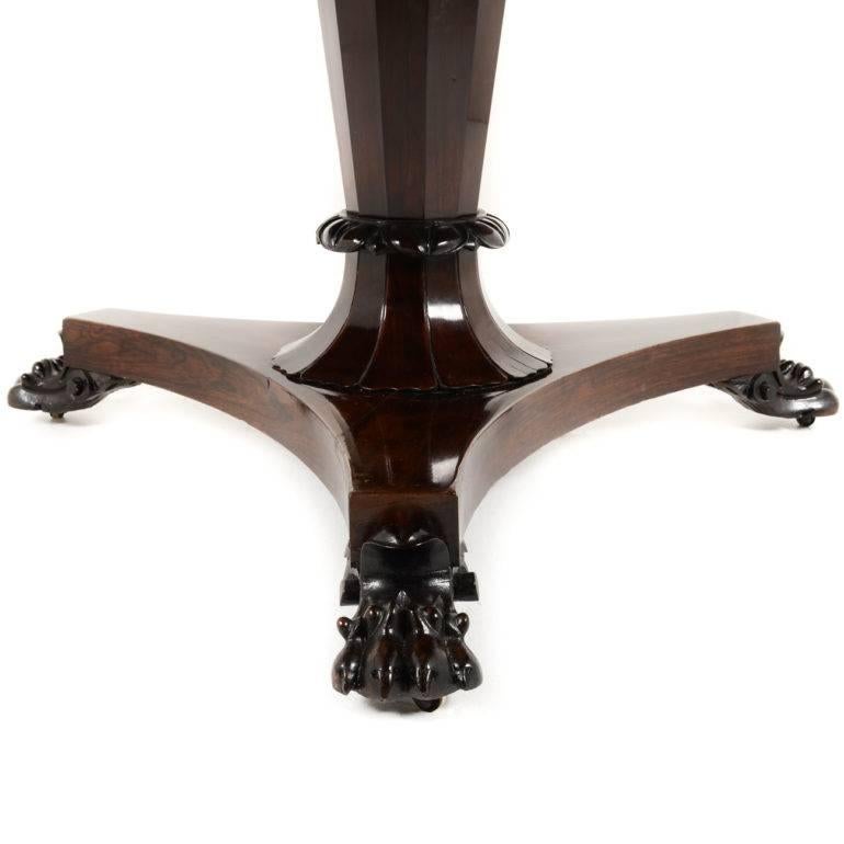 19th Century Rosewood Regency Single Pedestal Tilt Table, circa 1800 2