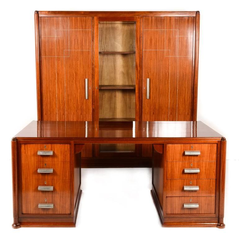 French Early Art Deco Executive Office Set by Gauthier Poinsignon Circa 1920