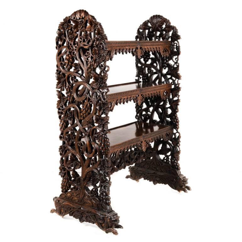 19th Century Anglo-Indian Rosewood Etagere