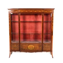 Antique China Cabinet with Marquetry