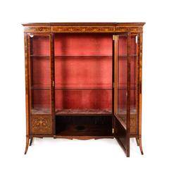 Antique China Cabinet with Marquetry