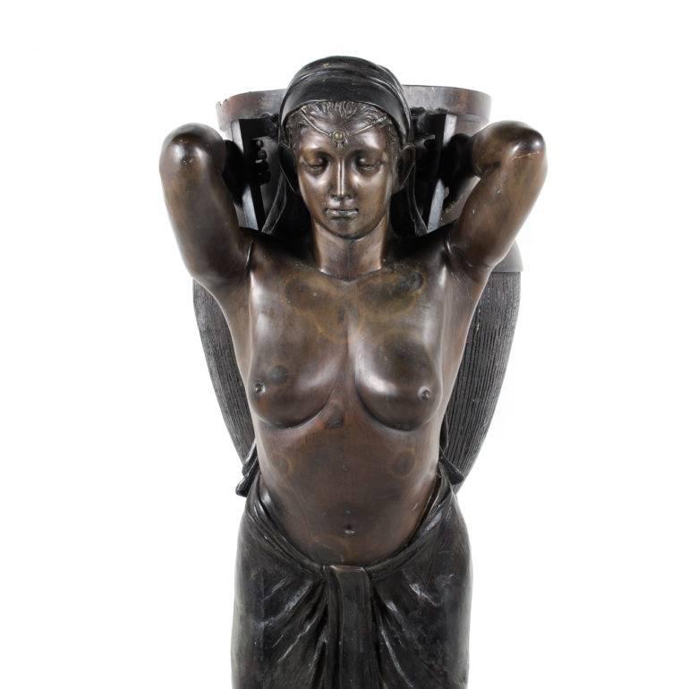 Monumental Antique Art Deco Bronze Statue In Good Condition In Vancouver, British Columbia