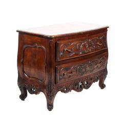 French Antique Louis XV-Style Bombe Commode FS-325