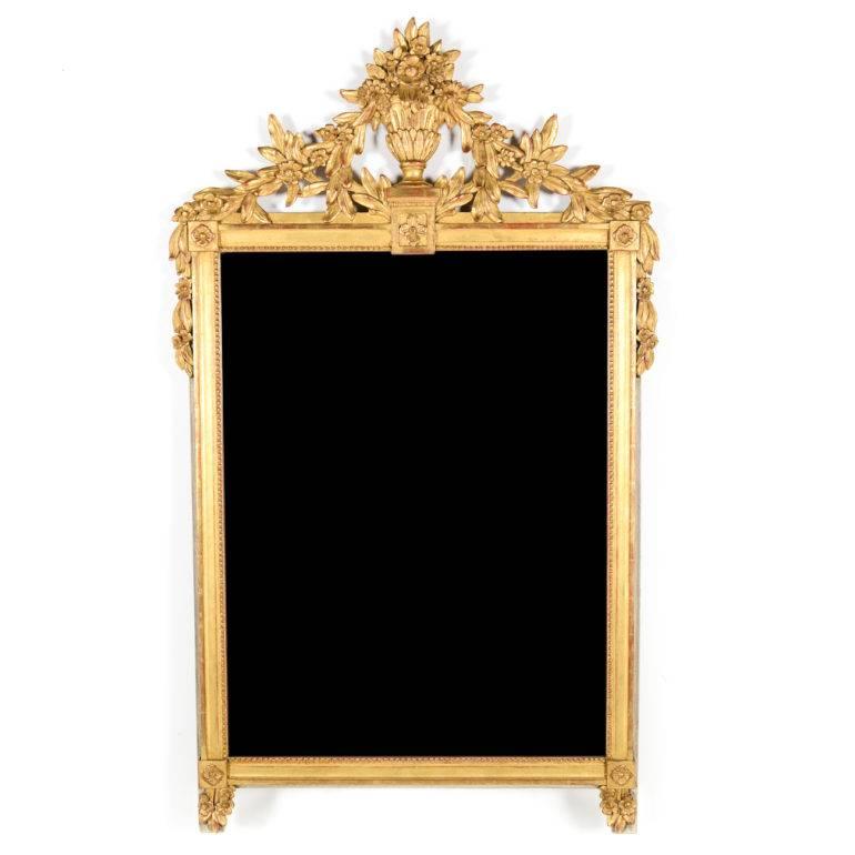 French Louis XVI-Style Carved Mirror
