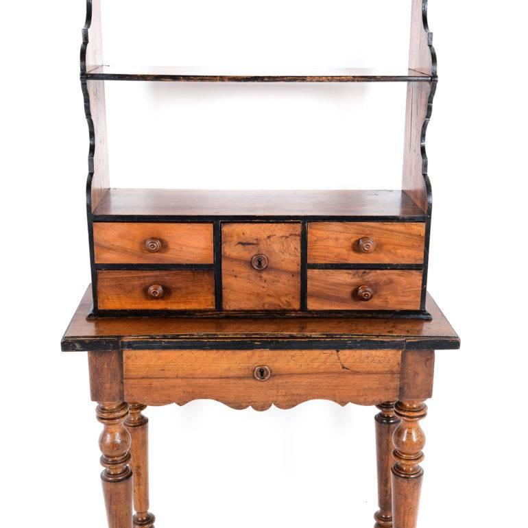 Antique Rustic French Walnut Three-Tier Stand, circa 1880 In Excellent Condition In Vancouver, British Columbia
