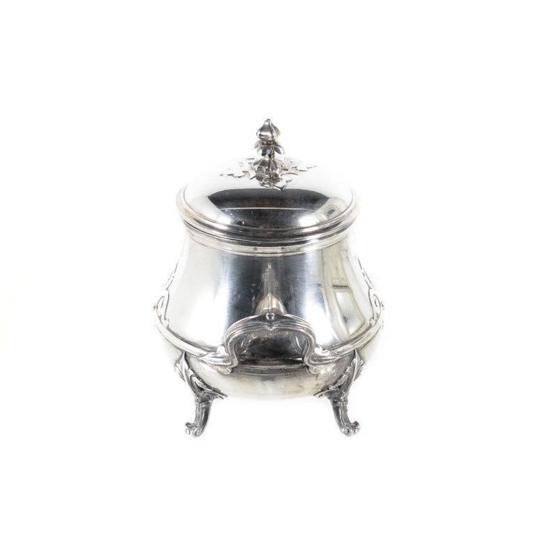 Four-Piece Sterling Silver Tea Set by Puiforcat, France For Sale 1