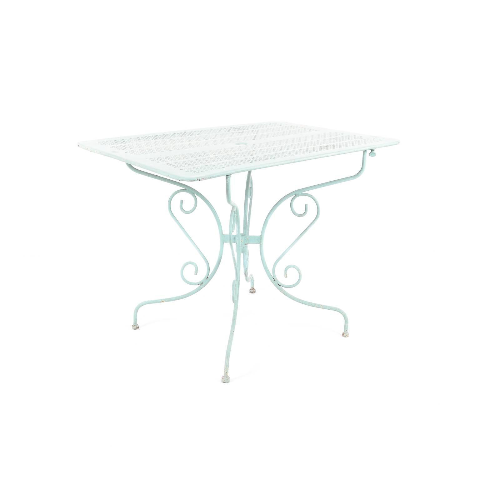 Lovely color on this beautiful patio table from France, circa 1920.