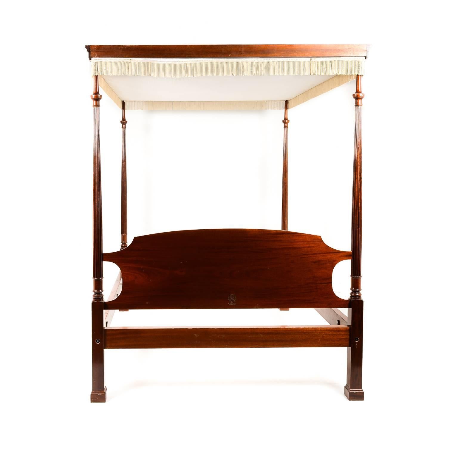 The symbol of handmade quality, this wonderful solid mahogany handmade canopy bed was purchased in France but originated from the U.S.

Reid Classics was started in 1938 and still remain as the leaders of beautiful reproduction beds to this day.
